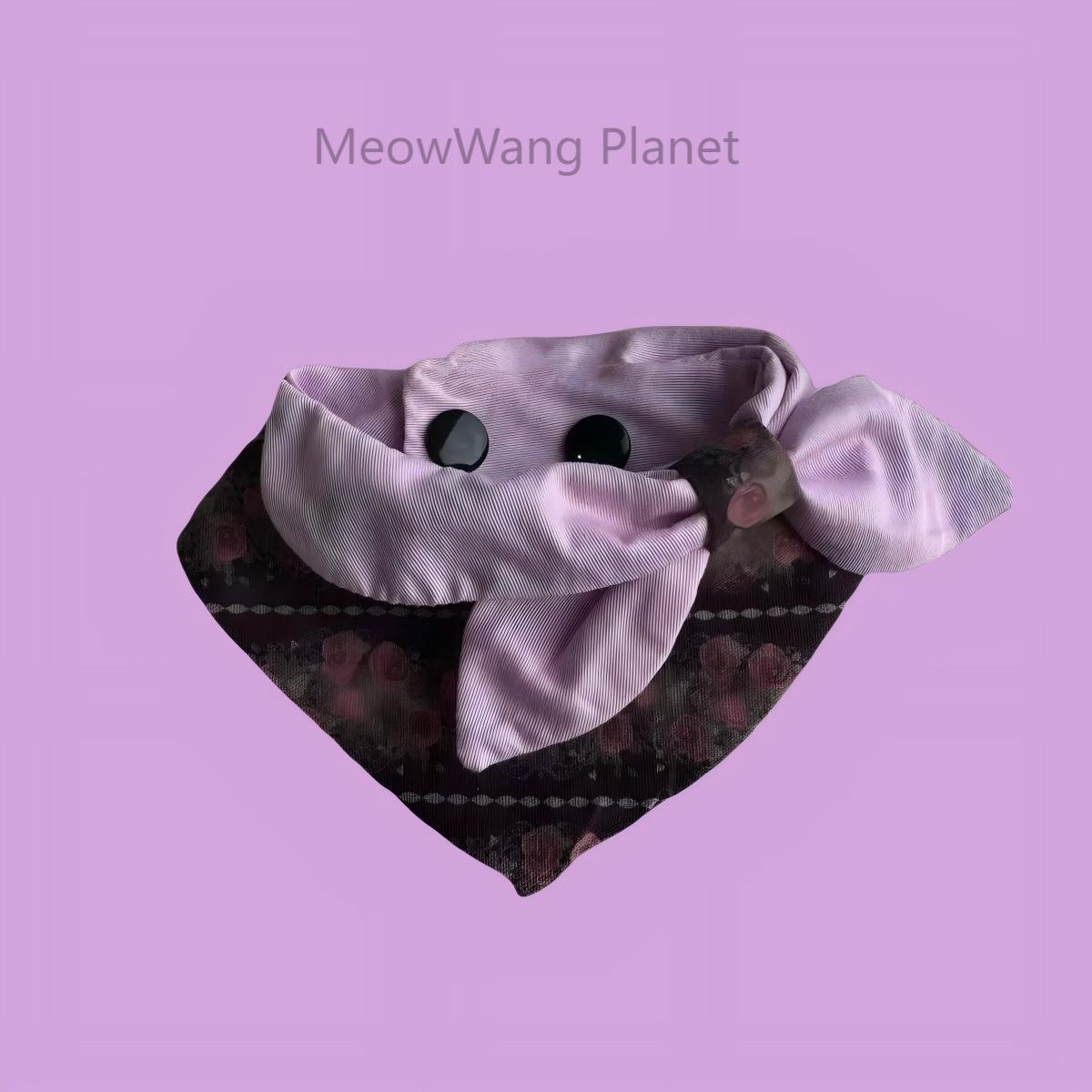 Dog Cat Collar Dog Cat Bandana Elevated Lilac Pet Bandana Korean Inspired Fall Accessory For Refined Cats Small Dogs Designer Fall Pet Bib Handcrafted In Lilac For Stylish Small Breeds Luxury Pet Gift