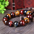 Tiger Eye Gemstone Bracelet on Red Wooden Box Display

