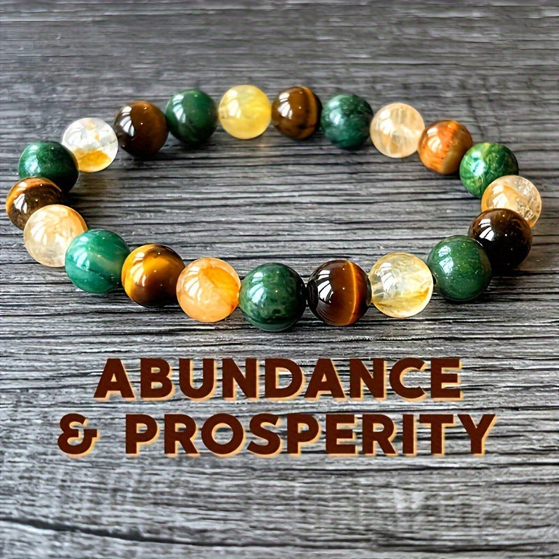 Mixed Gemstone Energy Bracelet - Abundance & Prosperity Blend