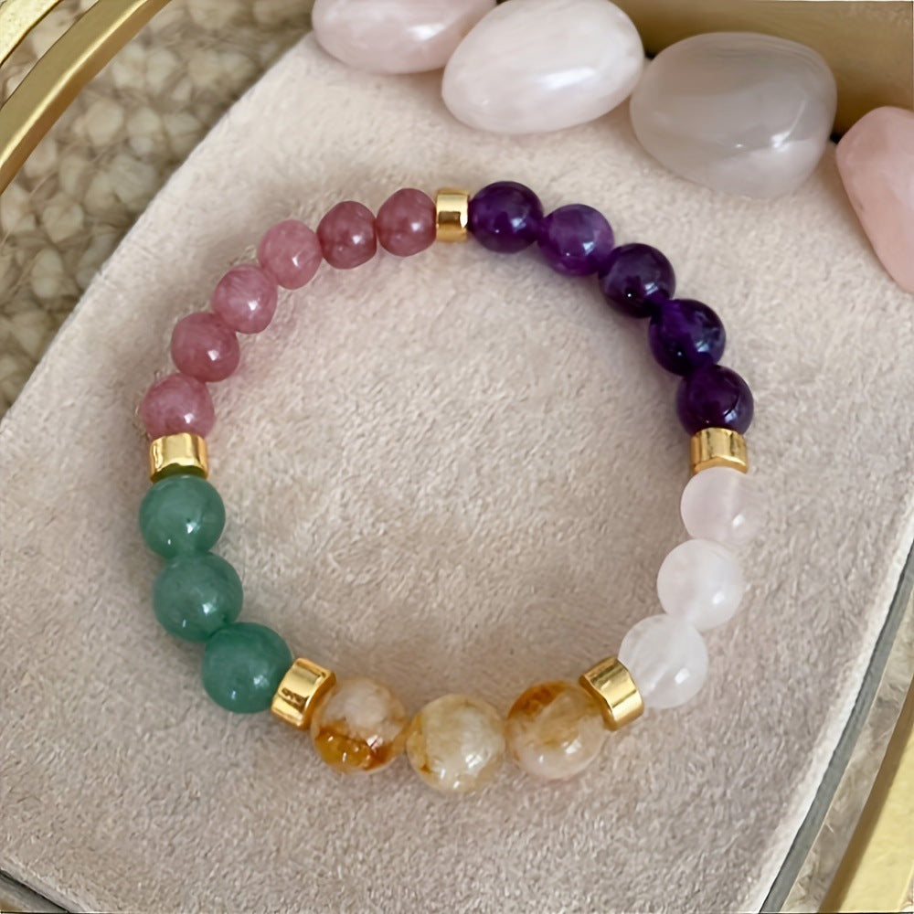 Mixed Gemstone Energy Bracelet - Abundance & Prosperity Blend